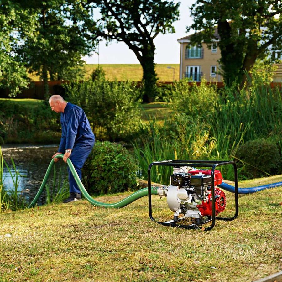 Honda WB general purpose pump at a pond
